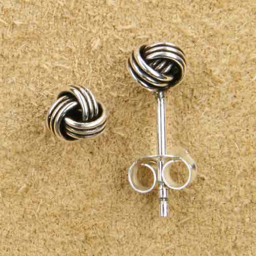Knoten Ohrstecker 4mm 925/000 Silber