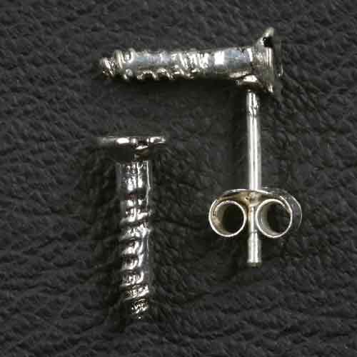 Schraube Ohrstecker 925 Silber Ohrring