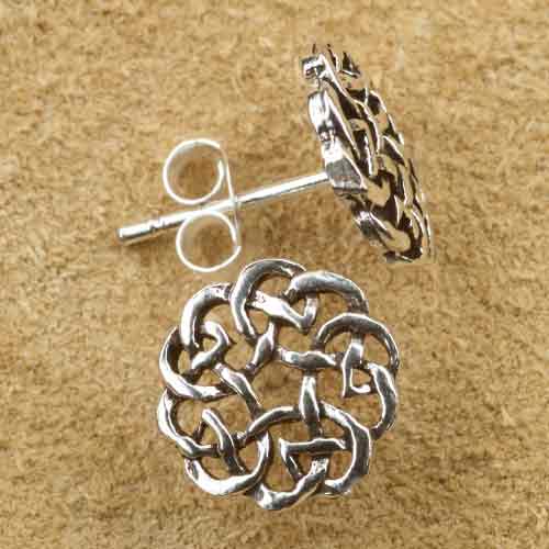 keltischer Knoten Ohrstecker 925 Silber Mittelalter Ohrring