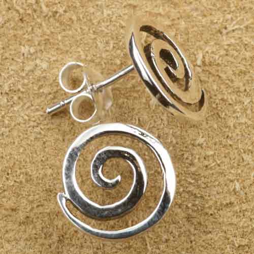 Spirale Ohrstecker 925 Silber