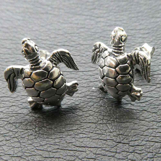 Wasser Schildkröte Ohrschmuck Ohrstecker Silber