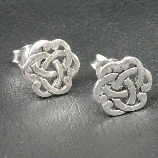 Keltischer Ohrschmuck Triquetta Silber