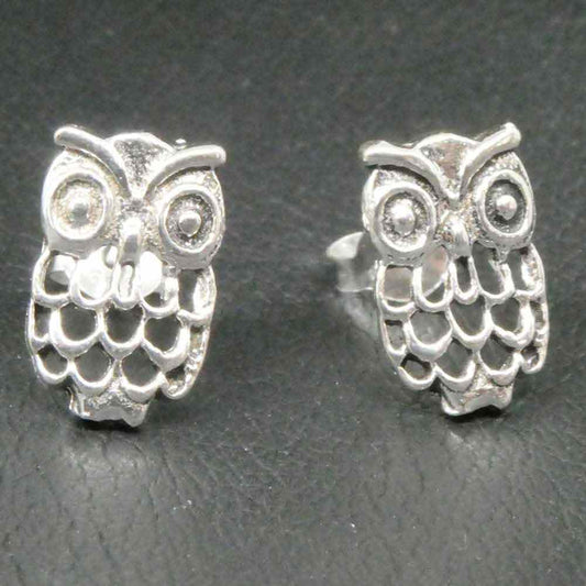 Eulen Ohrstecker 925 Silber Ohrschmuck große Ohrringe