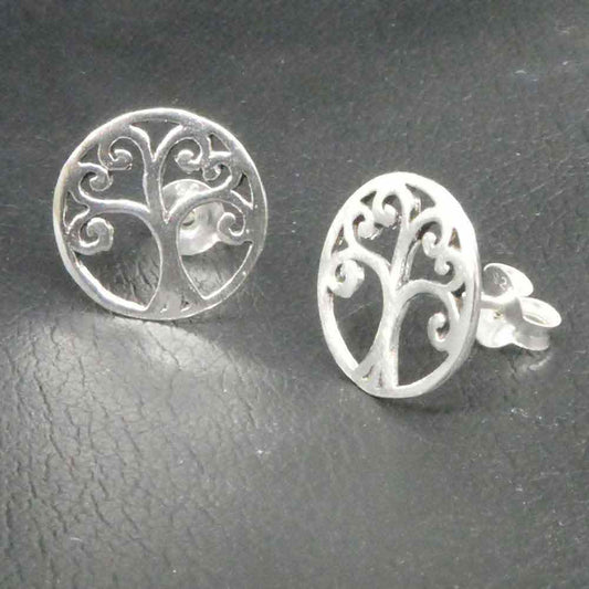 Lebensbaum Ohrstecker Silber Ohrschmuck