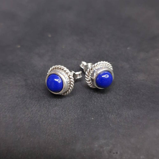 Ohrstecker Lapislazuli 925 Silber gut hautverträglich