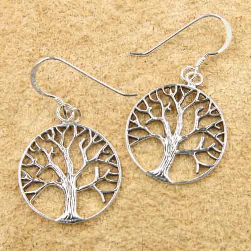 Lebensbaum 925 Sterlingsilber Ohrschmuck Ohrring