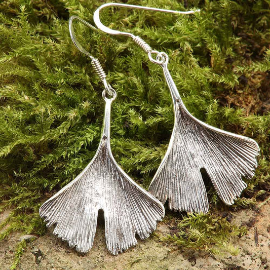 Ginko Ohrringe 925 Silber Ohrschmuck Liebe