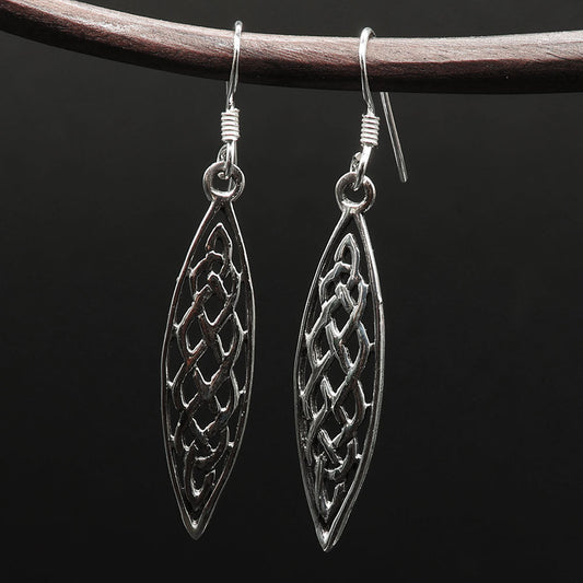 Keltischer Ohrschmuck lange Einhänger 925 Silber