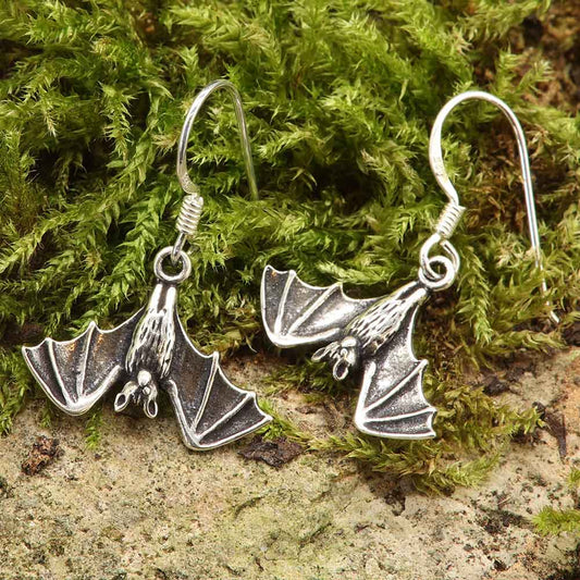 Gothic Fledermaus Schmuck 925 Silber hochwertig verarbeiteter Ohrschmuck