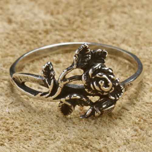 Rose Ring Silber Schmuck Damen Kinder