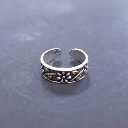 Blume Silber Zehenring Sommerschmuck Frauen Mädchen Damen