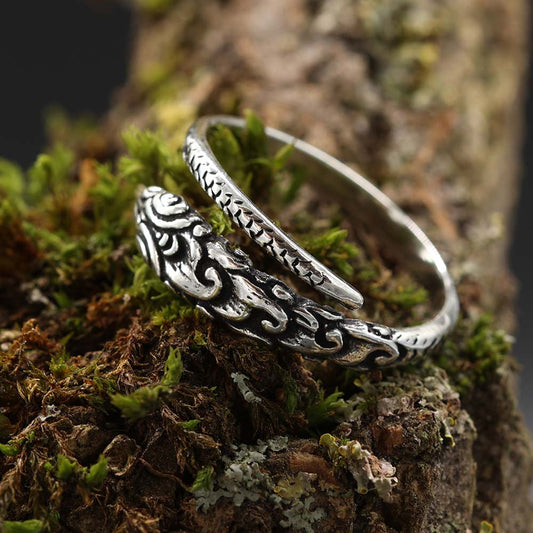 Schlangen Ring Sterlingsilber fein und größenverstellbar zeitloser Silberring