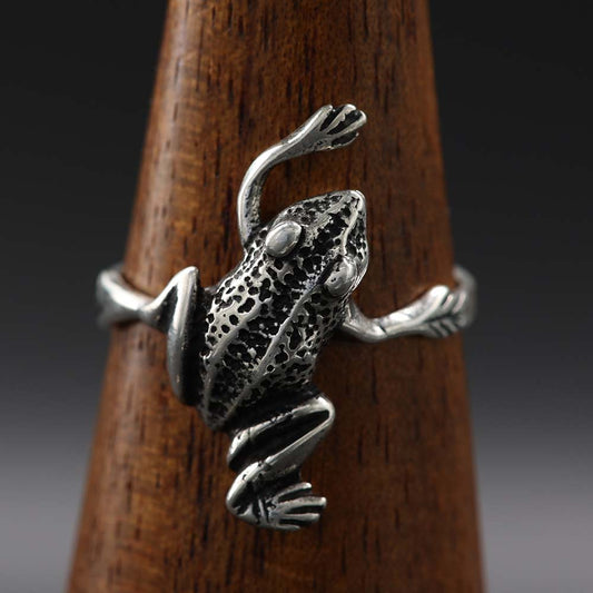 Frosch 925 Silber Ring Frauen Schmuck Mädchen mystischer Schmuck