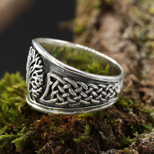 Kelten Lebensbaum Ring Sterlingsilber viele Größen Partnerring