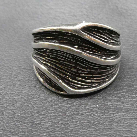 Ring Silber Blatt ausgefallener Damen Ring