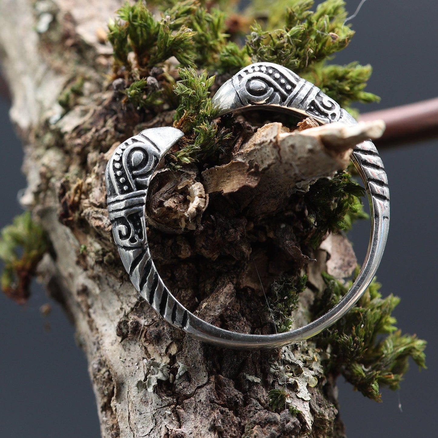 Odins Raben Ring Silber Wikinger Schmuck Silberring