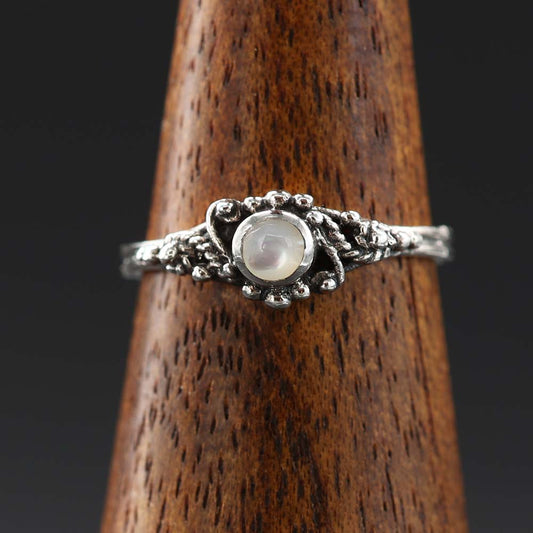 Ring zeitlos 925 Silber Perlmutt zarter Damen Ring