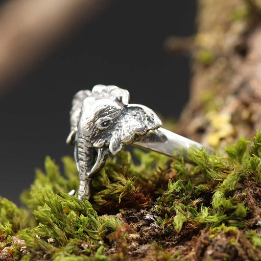 Elefant Ring aus edlem Sterlingsilber Damen ausgefallener Silberring