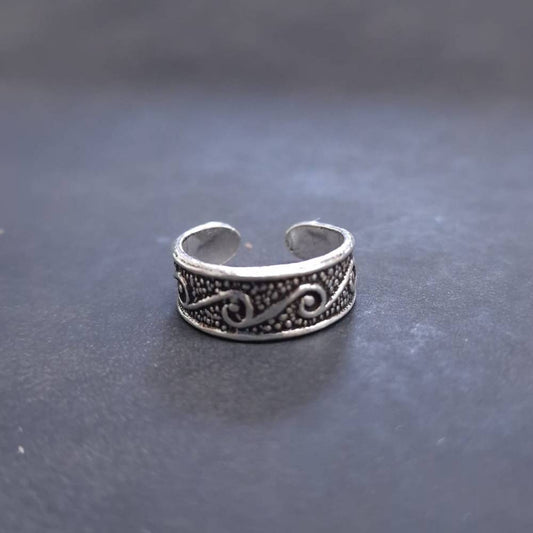 Zehenring 925 Silber mit Welle motiv - hochwertig verarbeitet