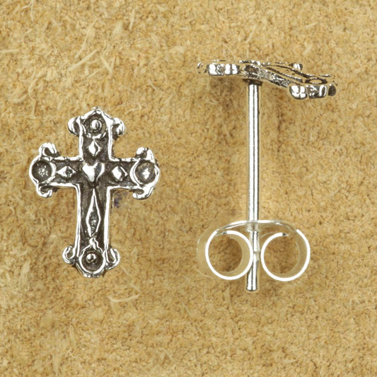 Kreuz Ohrstecker Silber Ohrschmuck