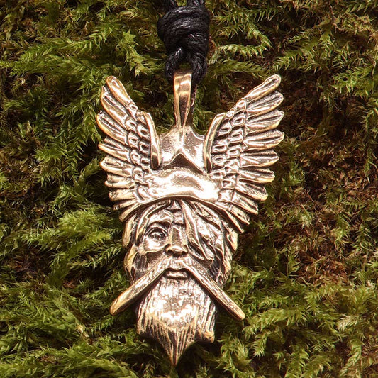 Odin Anhänger Kette Bronze Mittelalter Schmuck