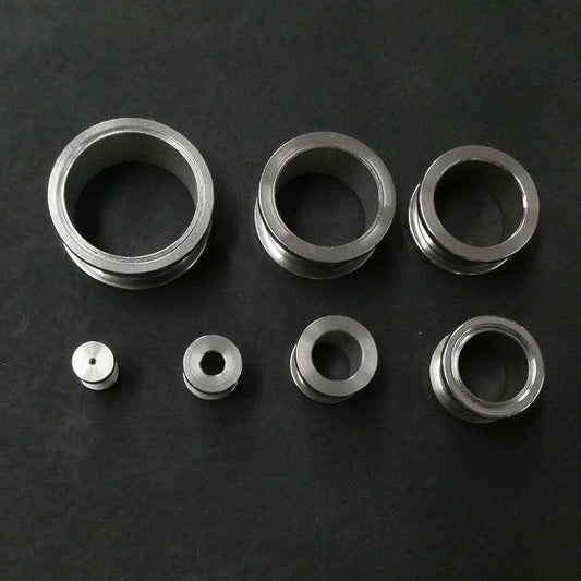 Ohrtunnel Edelstahl Fleshtunnel Piercing Ohrschmuck geschraubt 316L