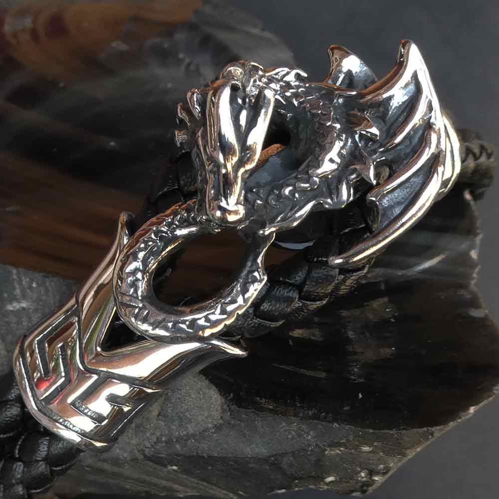 Drachen Element Armschmuck Edelstahl