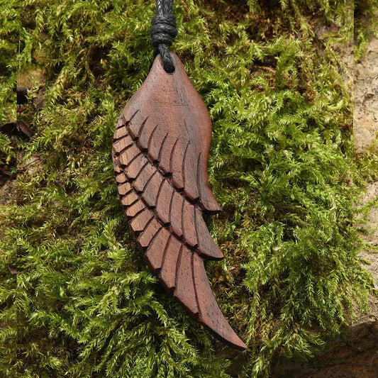 Engel Flügel Holzschmuck Kettenanhänger Engelsflügel Handarbeit Schmuck