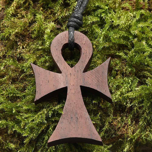 Ankh Holzschmuck Kette Handarbeit Schmuck Anhänger Ägyptisch