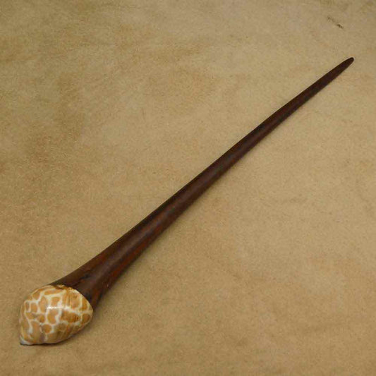 Haarstab Holz Muschel