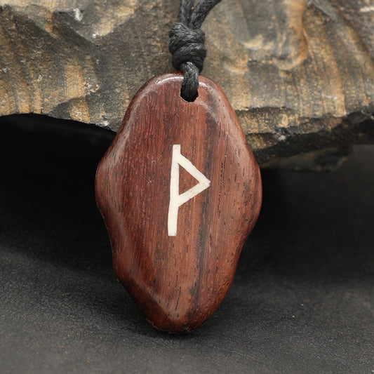 Runen Anhänger Amulett Beschützer Holz Thurisaz