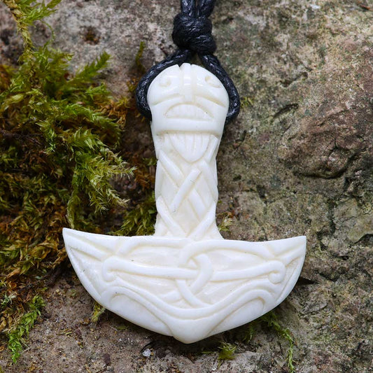 Thorshammer Anhänger Wikinger Schmuck Kette Handarbeit fair gehandelt