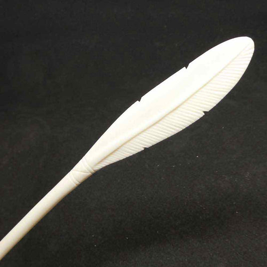 Feder Haarschmuck Haarstab Knochen