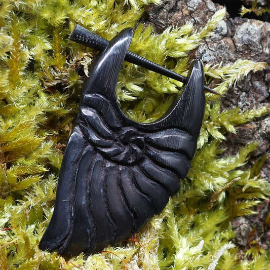 Horn ohrring Muschel schwarz ausgefallener ohrschmuck