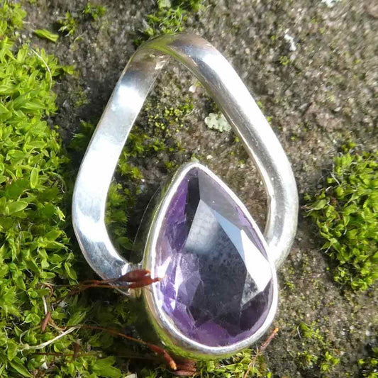 Kettenanhänger Amethyst modernes Design