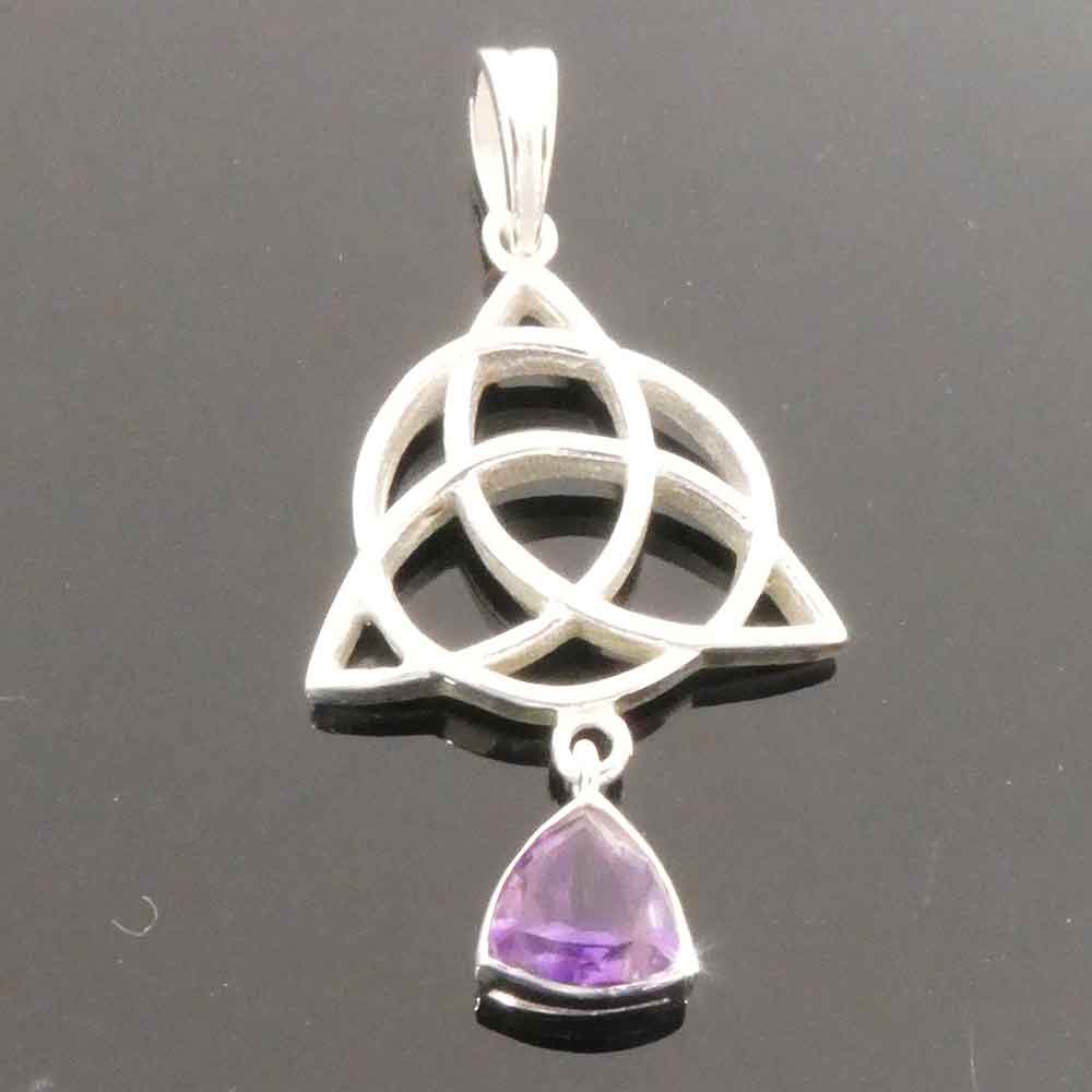 Amethyst Edelstein Anhänger 925 Silber