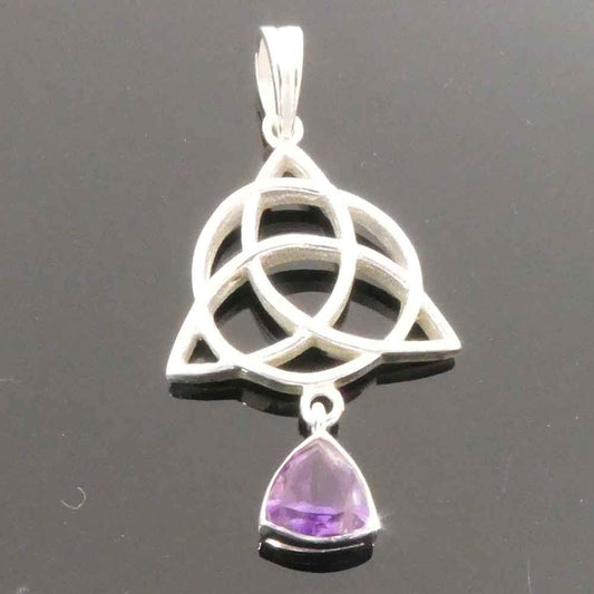 Amethyst Edelstein Anhänger 925 Silber