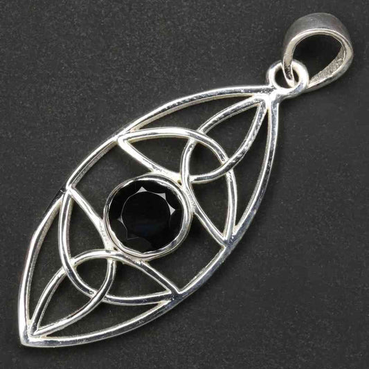 Onyx Edelstein Anhänger 925 Silber