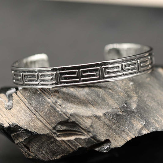 Edler 925 Sterlingsilber Herren Armschmuck modern Design massiv Silber