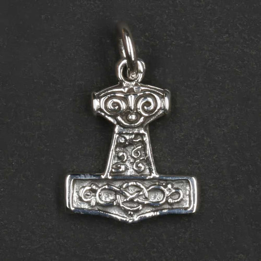 Kleiner Mjölnir Anhänger 925er Silber Kettenanhänger  Thorshammer