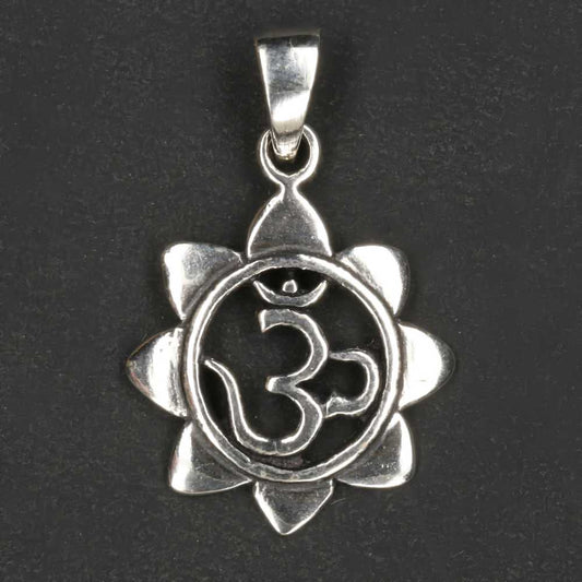 Om Kettenanhänger 925er Silber Meditation Schmuck