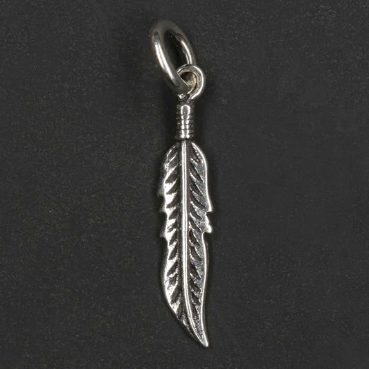 Feder Silber Anhänger edel 925 Sterlingsilber sehr fein