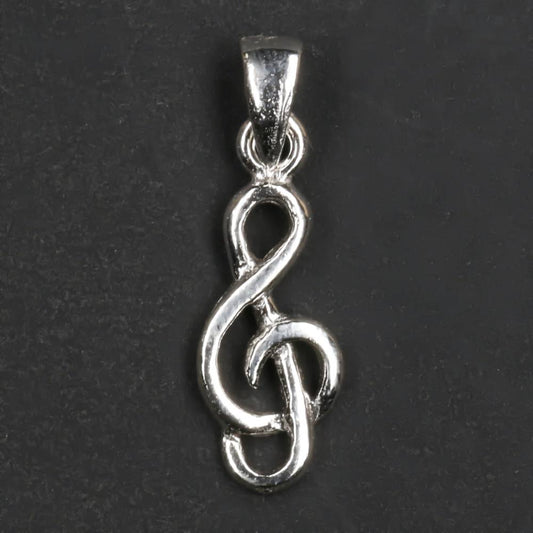 Notenschlüssel Kettenanhänger 925 Silber  feiner Schmuck für eine Silberkette
