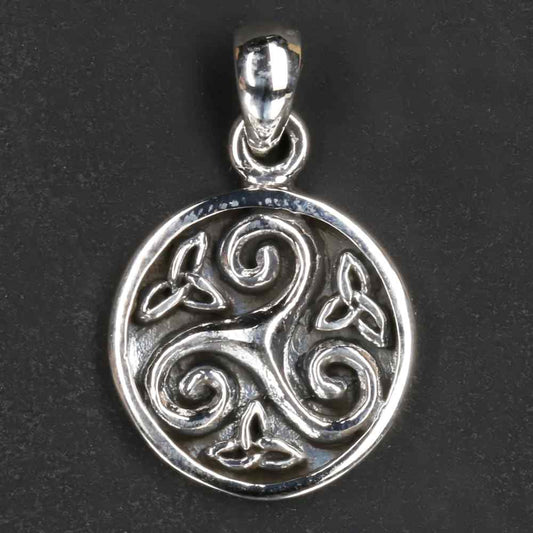 Triskel keltischer Kettenanhänger 925 Silber  feiner Schmuck für eine Silberkette