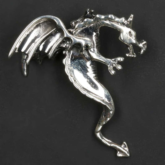 Drache 3D filigraner Drachen Silber Anhänger ausgefallener Silberschmuck