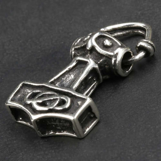 Mjölnir Massiv 925er Silber Anhänger Thorshammer Wikinger Schmuck