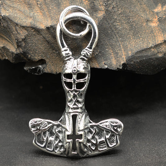 Thorshammer schmuck ausgefallener Anhänger groß 925 Silber