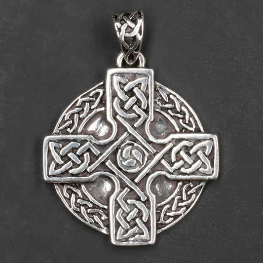 Keltenkreuz Schmuck Anhänger 925er Silber groß und massiv
