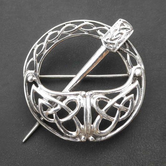 Silber Brosche keltische Fibel