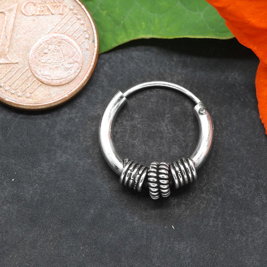 Creole 925 Silber Ohrring medium